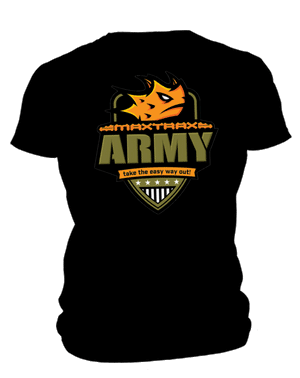 MAXTRAX Army Black TShirt Mens