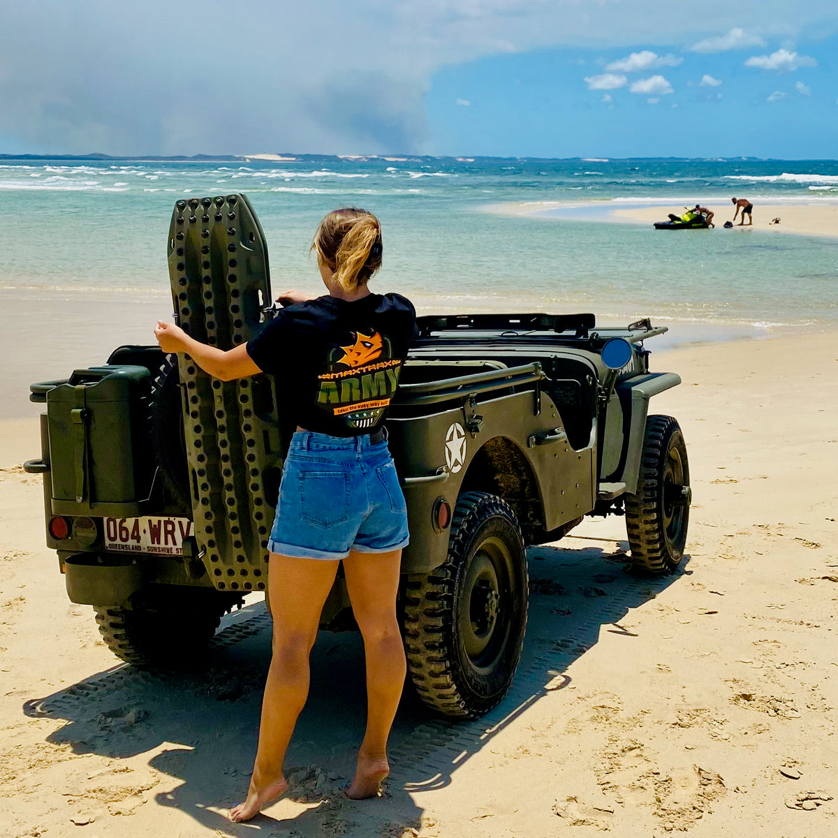 MAXTRAX Army Black TShirt Womens