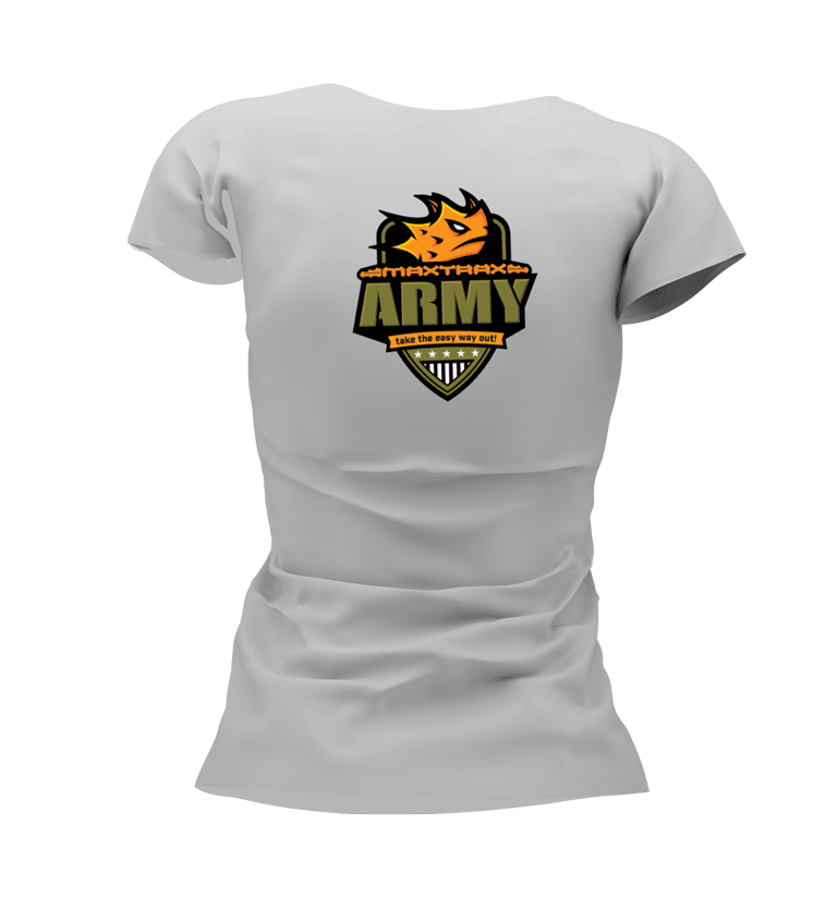 MAXTRAX Army White TShirt Womens