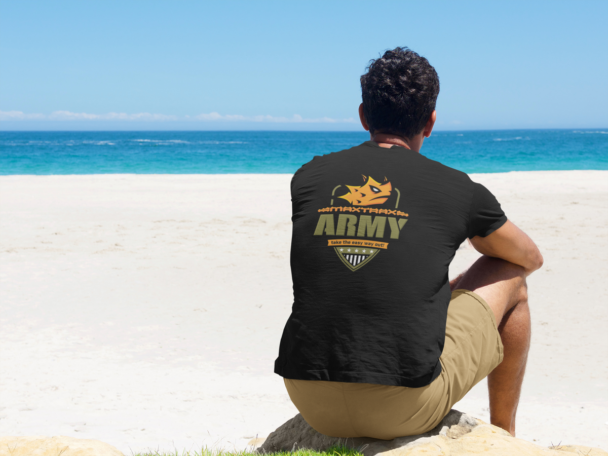 MAXTRAX Army Black TShirt Mens